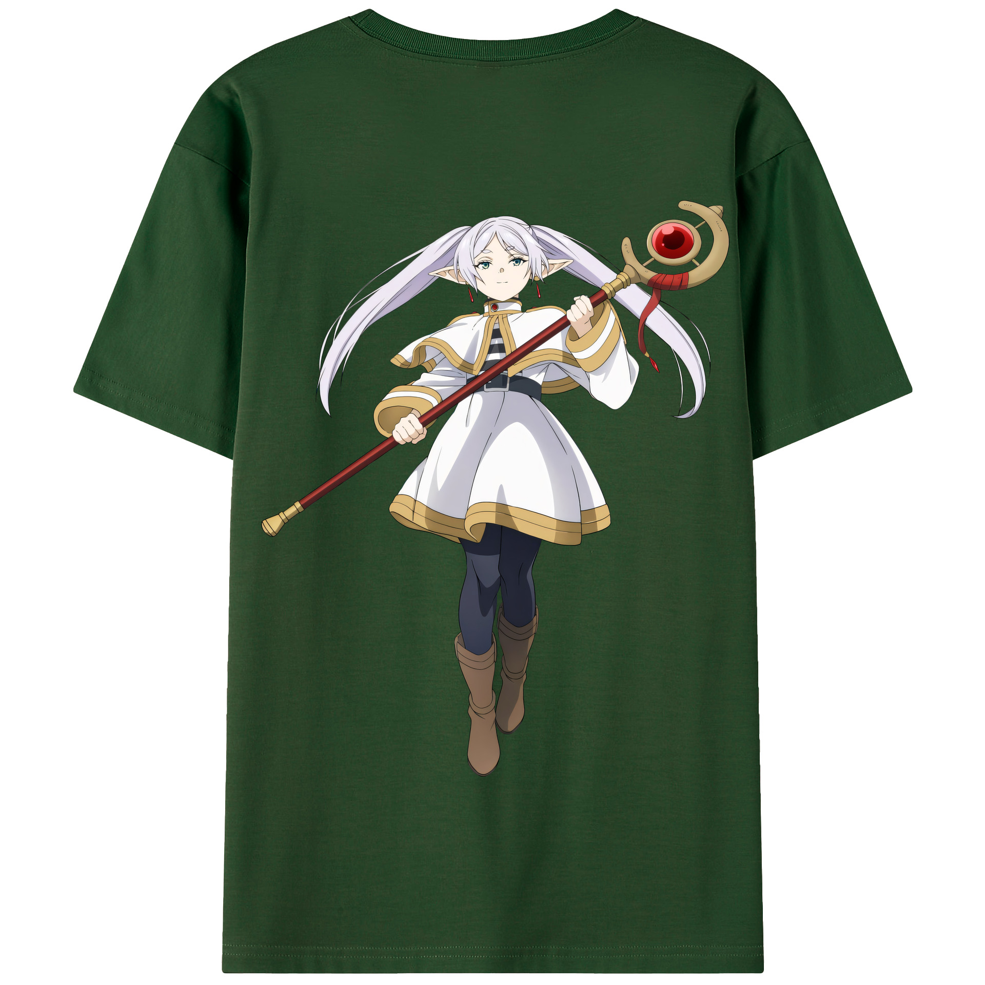 （画像用） 葬送のフリーレン Frieren 綿100％半袖Tシャツ（背面プリント）
